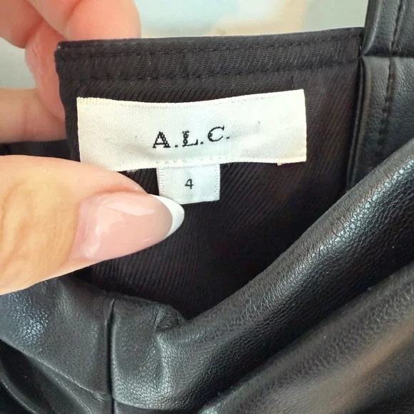 A.L.C. Lauryn II Faux-Leather Top - Picture 7 of 8